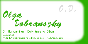 olga dobranszky business card